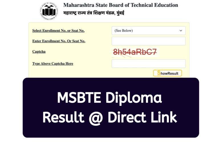 MSBTE Diploma Result Winter 2023, January Exam Results Check Direct